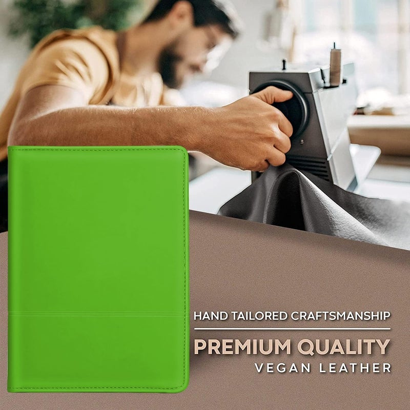 Gorbado Padfolio/Portfolio Binder, Mini Padfolio Portfolio Binder 5 x 8 Legal Writing Pad, A5 Document Organizer Folder for Men Women,Green. - Image 5